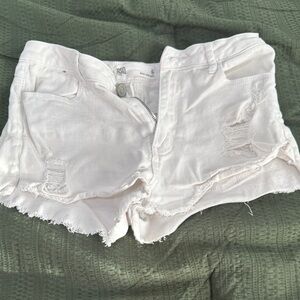 RSQ White Distressed Jean Shorts